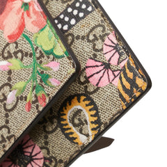 グッチ GGスプリーム ベンガルタイガー フラワー ショルダーバッグ 454111 ベージュ ブラウン マルチカラー PVC レザー レディース GUCCI 【中古】