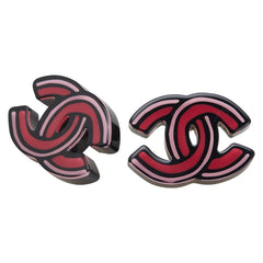 シャネル ココマーク スタッドピアス レッド ピンク プラスチック レディース CHANEL 【中古】