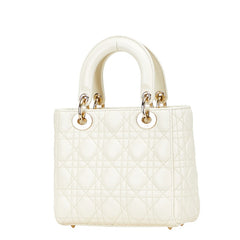 ディオール カナージュ レディディオール スモール MY ABCDIOR ハンドバッグ ショルダーバッグ 2WAY ホワイト ゴールド レザー レディース Dior 【中古】