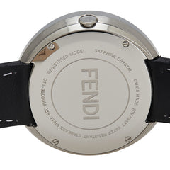 フェンディ マイウェイ 3Pダイヤ 腕時計 クオーツ シルバー文字盤 ステンレススチール レザー レディース FENDI 【中古】