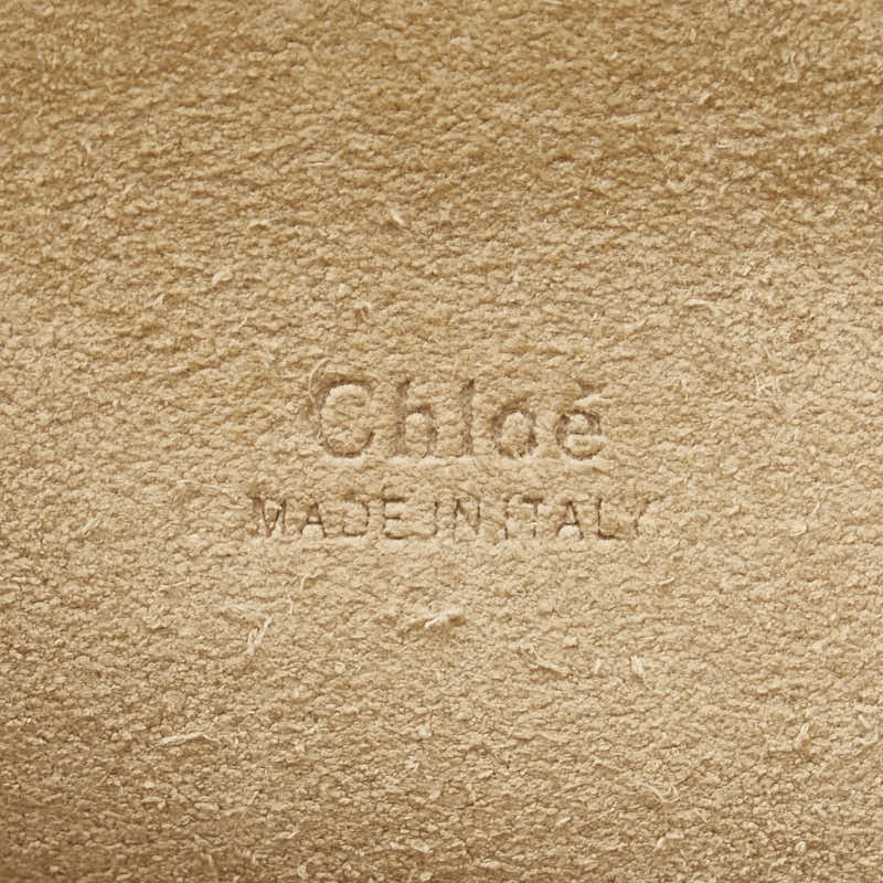 クロエ フェイ ミディアム ショルダーバッグ ブラック ベージュ パイソン レザー スウェード レディース Chloe 【中古】
