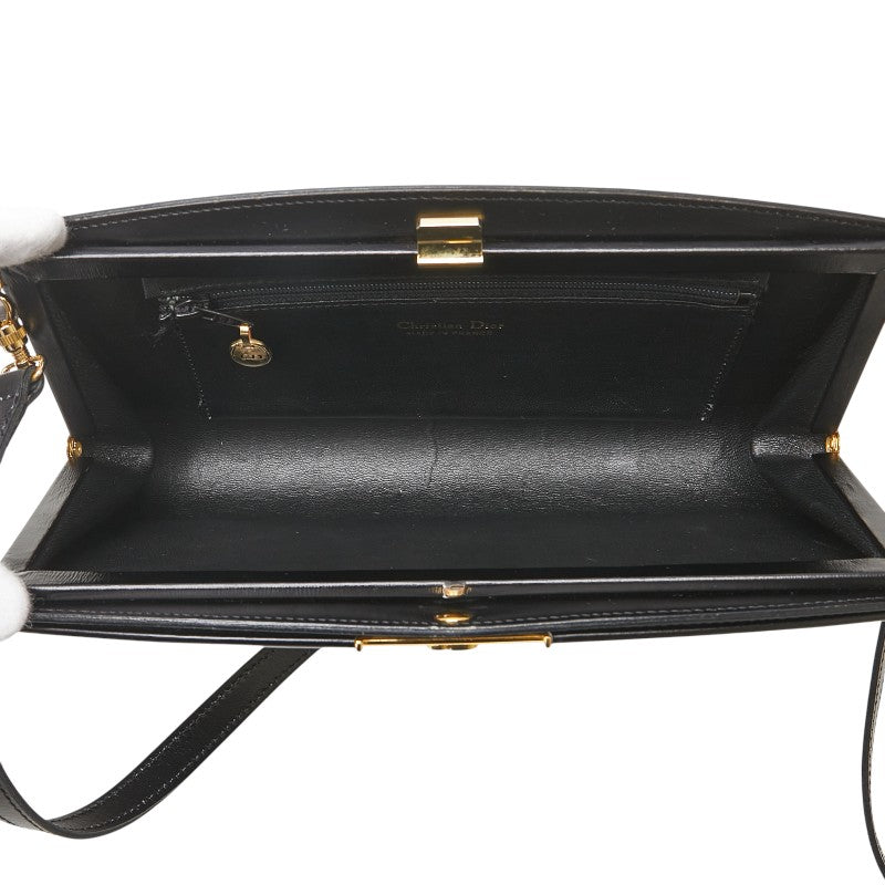 ディオール CDロゴ ワンショルダーバッグ ブラック レザー レディース Dior 【中古】