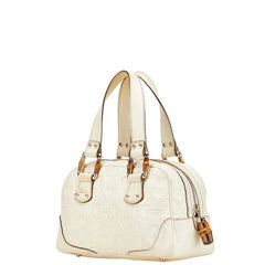 グッチ ホースビット モチーフ ミニボストンバッグ ハンドバッグ 154376 アイボリー レザー レディース GUCCI 【中古】