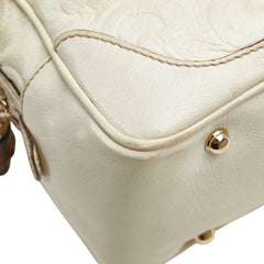 グッチ ホースビット モチーフ ミニボストンバッグ ハンドバッグ 154376 アイボリー レザー レディース GUCCI 【中古】