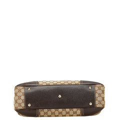 グッチ GGキャンバス プリンシー シェリーライン トートバッグ 163805 ベージュ ブラウン キャンバス レザー レディース GUCCI 【中古】