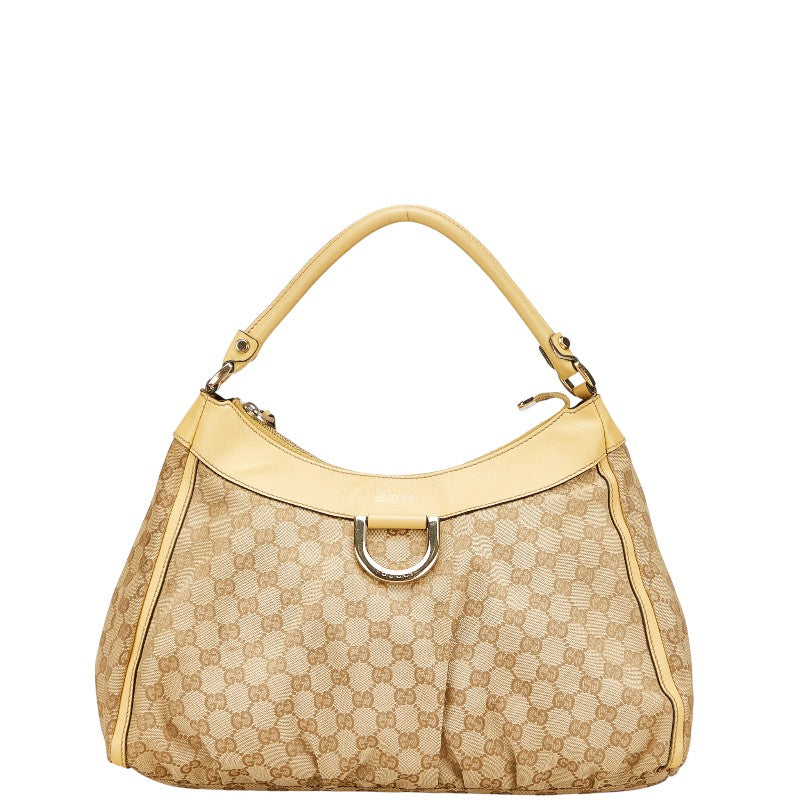 グッチ GGキャンバス アビー ハンドバッグ ワンショルダーバッグ 189833 ベージュ イエロー キャンバス レザー レディース GUCCI 【中古】