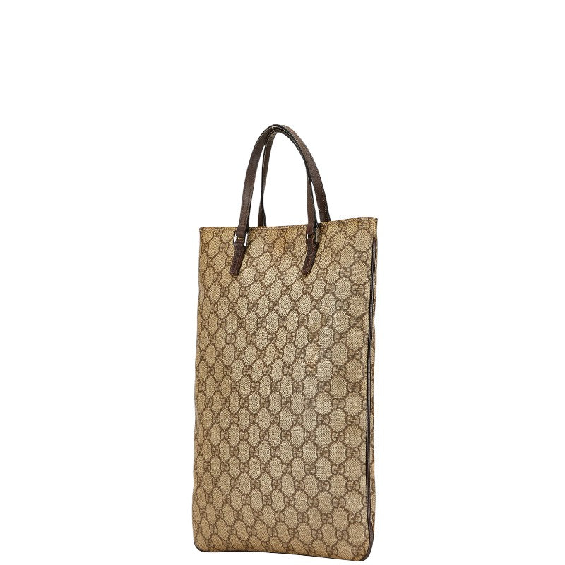 グッチ GGスプリーム ハンドバッグ トートバッグ 117551 ブラウン PVC レザー レディース GUCCI 【中古】