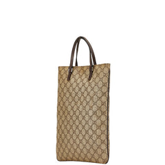 グッチ GGスプリーム ハンドバッグ トートバッグ 117551 ブラウン PVC レザー レディース GUCCI 【中古】