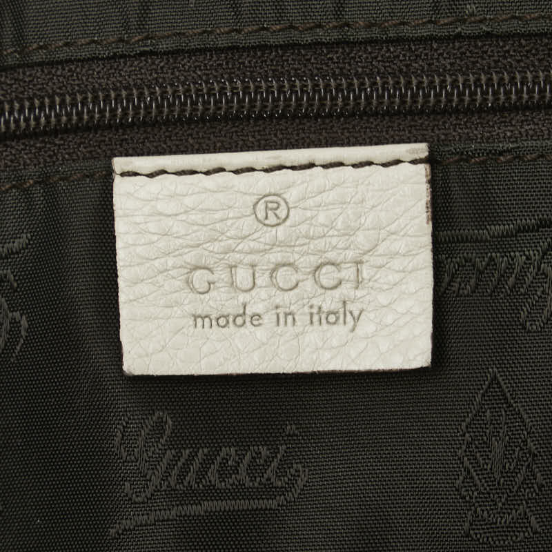 グッチ GGキャンバス ハンドバッグ トートバッグ 211954 ベージュ ホワイト キャンバス レザー レディース GUCCI 【中古】