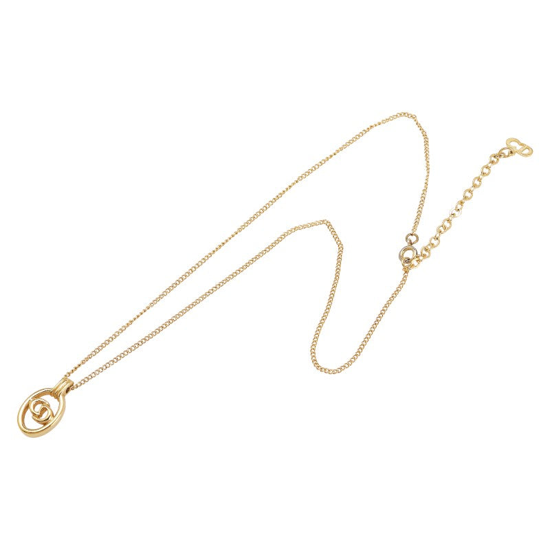 ディオール CDロゴ ペンダントネックレス ゴールド メッキ レディース Dior 【中古】