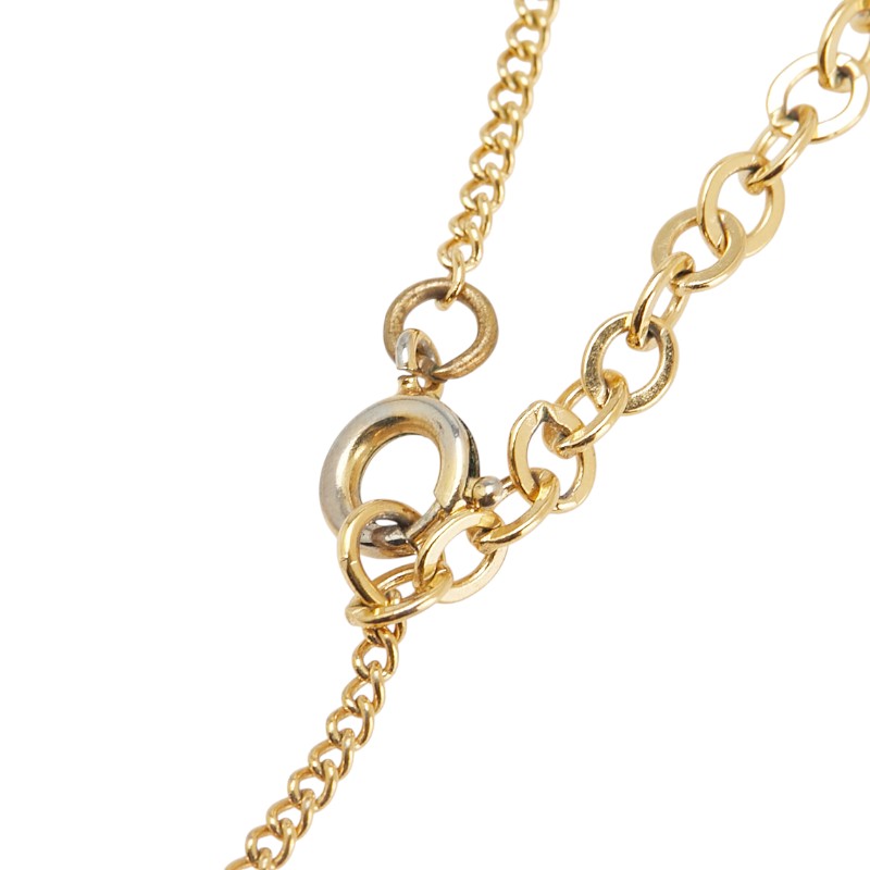 ディオール CDロゴ ペンダントネックレス ゴールド メッキ レディース Dior 【中古】