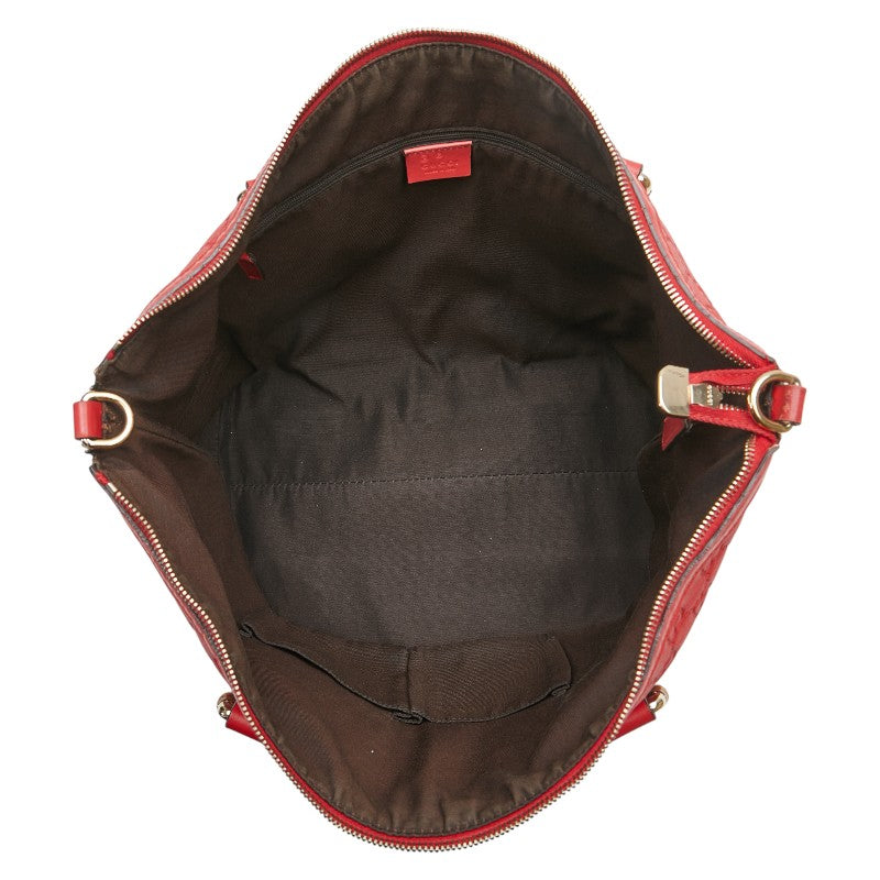 グッチ グッチシマ バンブー トートバッグ ショルダーバッグ 2WAY 339548 レッド レザー レディース GUCCI 【中古】