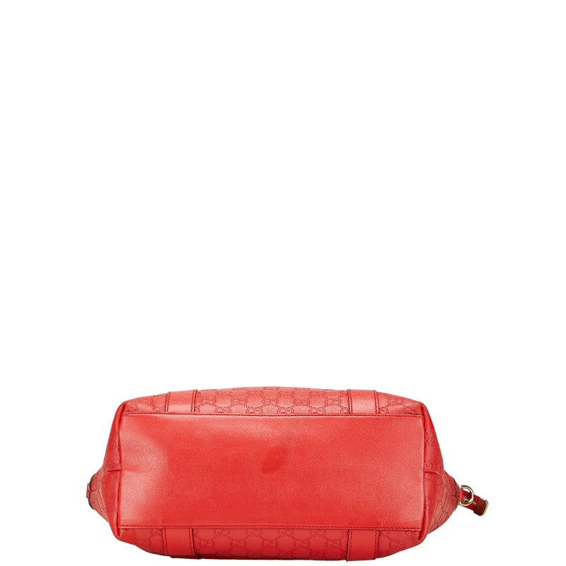 グッチ グッチシマ バンブー トートバッグ ショルダーバッグ 2WAY 339548 レッド レザー レディース GUCCI 【中古】