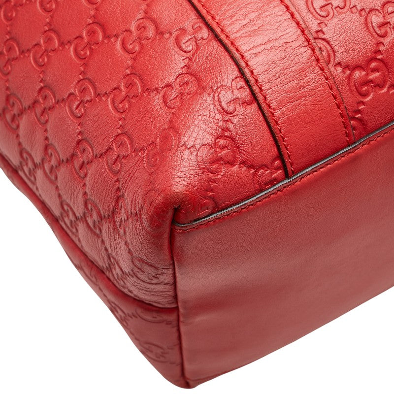 グッチ グッチシマ バンブー トートバッグ ショルダーバッグ 2WAY 339548 レッド レザー レディース GUCCI 【中古】