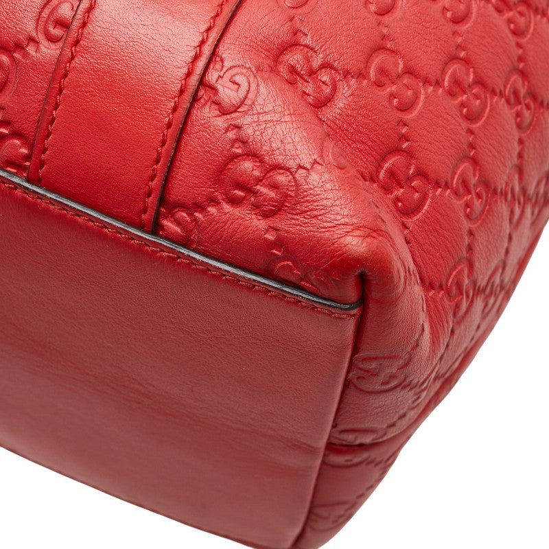 グッチ グッチシマ バンブー トートバッグ ショルダーバッグ 2WAY 339548 レッド レザー レディース GUCCI 【中古】