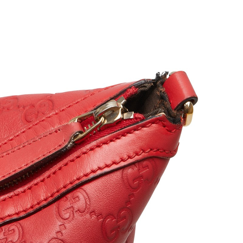 グッチ グッチシマ バンブー トートバッグ ショルダーバッグ 2WAY 339548 レッド レザー レディース GUCCI 【中古】