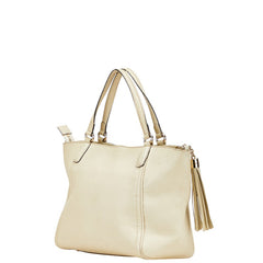 グッチ ソーホー ハンドバッグ ショルダーバッグ 2WAY 369176 ベージュ アイボリー レザー レディース GUCCI 【中古】