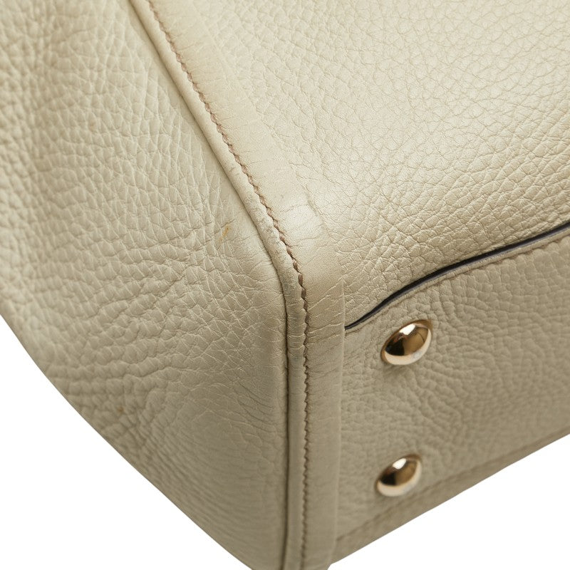 グッチ ソーホー ハンドバッグ ショルダーバッグ 2WAY 369176 ベージュ アイボリー レザー レディース GUCCI 【中古】