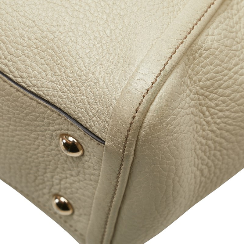 グッチ ソーホー ハンドバッグ ショルダーバッグ 2WAY 369176 ベージュ アイボリー レザー レディース GUCCI 【中古】