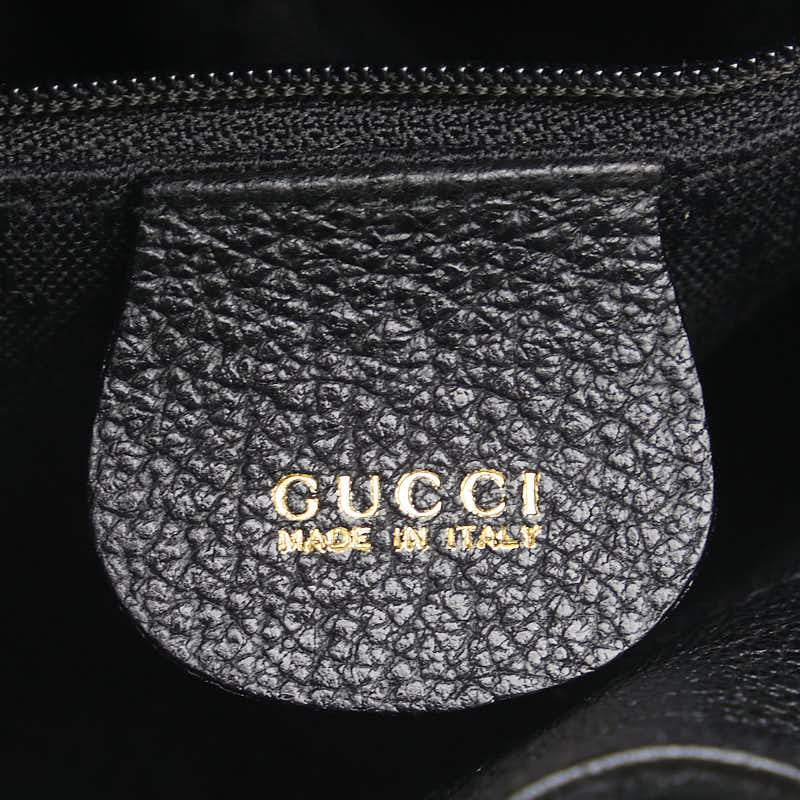 グッチ バンブー リュック バックパック 003.1705.0030 ブラック スウェード レザー レディース GUCCI 【中古】