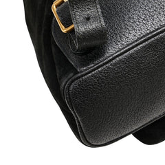 グッチ バンブー リュック バックパック 003.1705.0030 ブラック スウェード レザー レディース GUCCI 【中古】