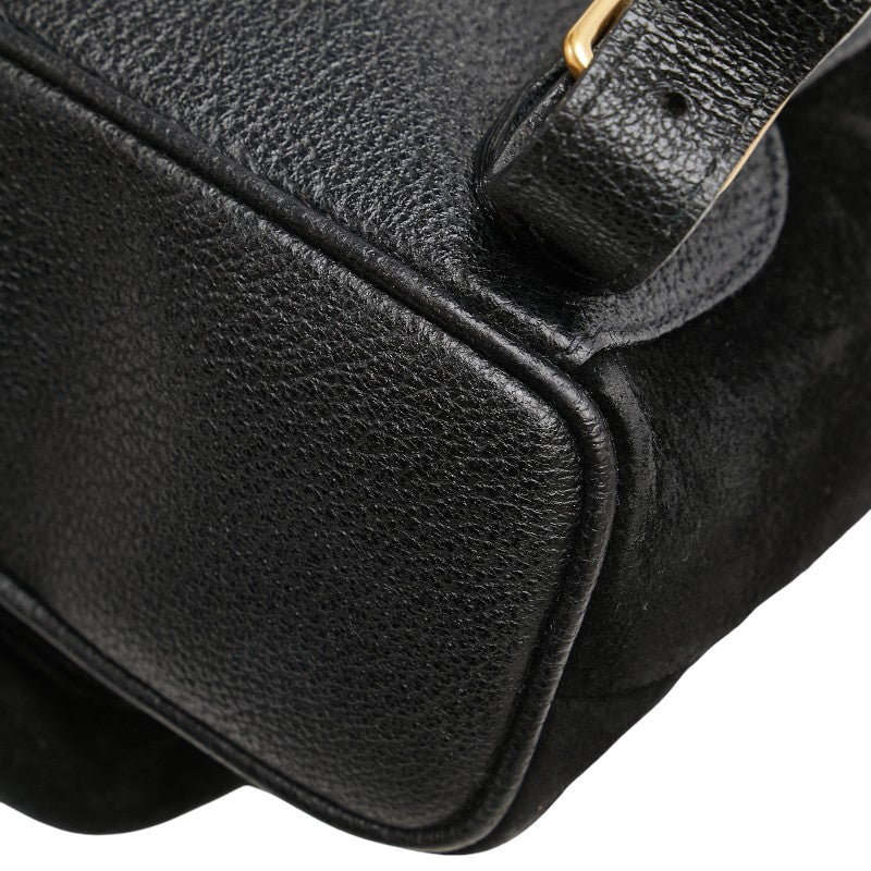 グッチ バンブー リュック バックパック 003.1705.0030 ブラック スウェード レザー レディース GUCCI 【中古】