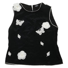 ドルチェアンドガッバーナ レース ブラウス ノースリーブ サイズ：L ブラック ホワイト シルク レディース DOLCE&GABBANA 【中古】