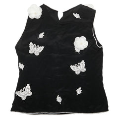 ドルチェアンドガッバーナ レース ブラウス ノースリーブ サイズ：L ブラック ホワイト シルク レディース DOLCE&GABBANA 【中古】