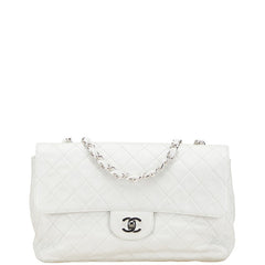 シャネル マトラッセ ココマーク チェーン ショルダーバッグ ホワイト ラムスキン レディース CHANEL 【中古】