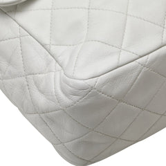 シャネル マトラッセ ココマーク チェーン ショルダーバッグ ホワイト ラムスキン レディース CHANEL 【中古】