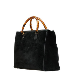 グッチ バンブー トートバッグ ショルダーバッグ 2WAY 002.2855.0322.0 ブラック スウェード レザー レディース GUCCI 【中古】