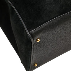 グッチ バンブー トートバッグ ショルダーバッグ 2WAY 002.2855.0322.0 ブラック スウェード レザー レディース GUCCI 【中古】