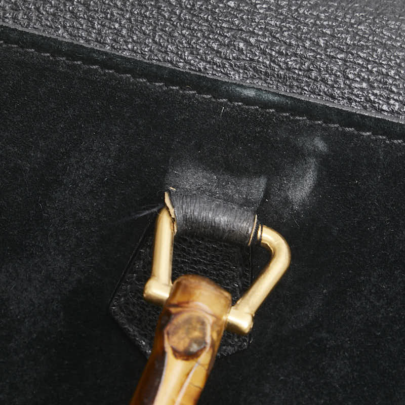 グッチ バンブー トートバッグ ショルダーバッグ 2WAY 002.2855.0322.0 ブラック スウェード レザー レディース GUCCI 【中古】