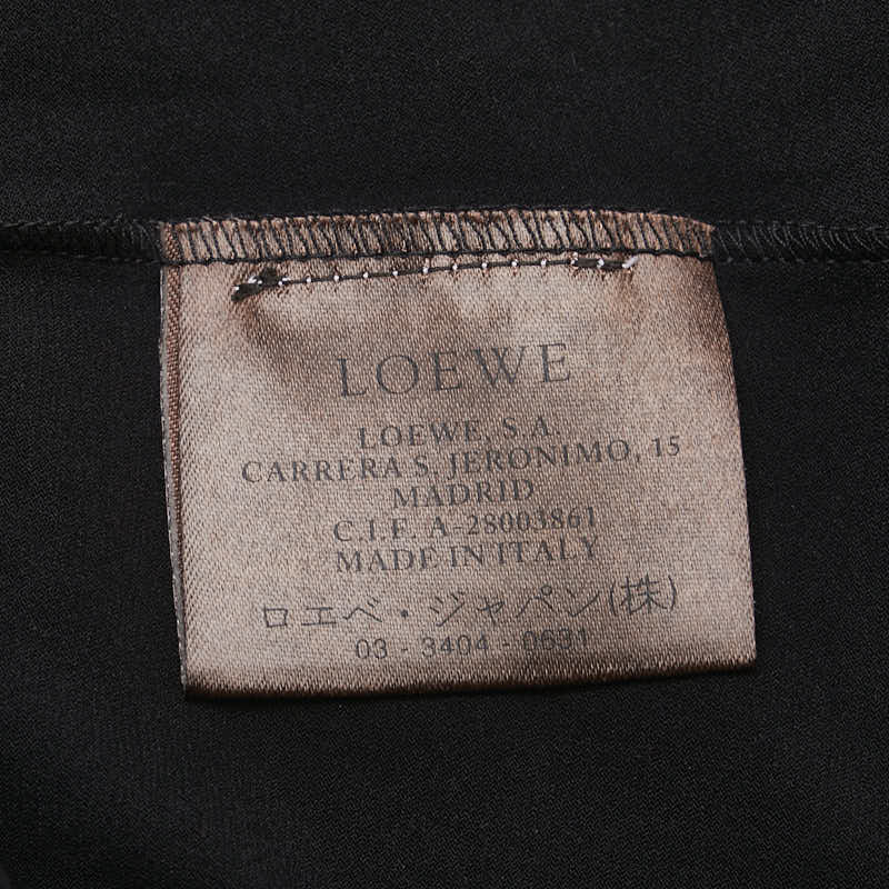 ロエベ Tシャツ 長袖 カットソー サイズ：M ブラック ナイロン ポリウレタン レディース LOEWE 【中古】