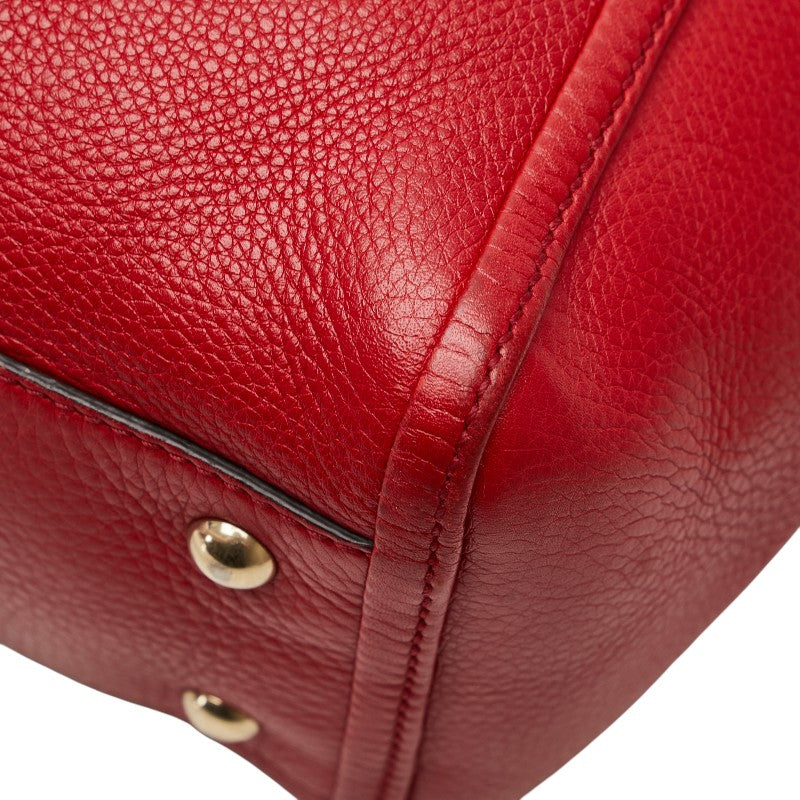 グッチ ソーホー ハンドバッグ ショルダーバッグ 2WAY レッド レザー レディース GUCCI 【中古】