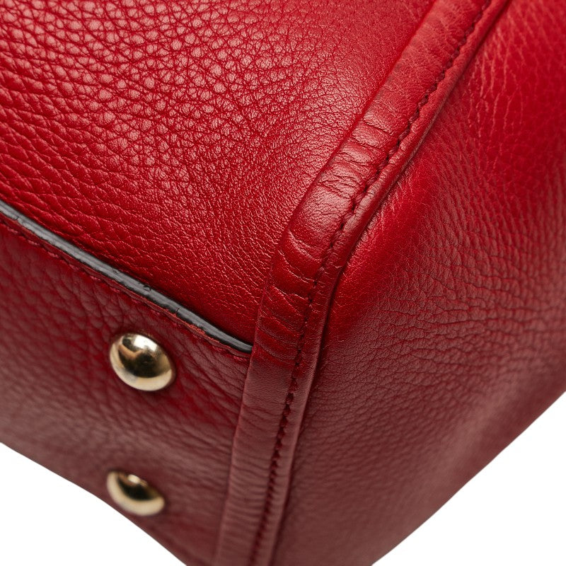グッチ ソーホー ハンドバッグ ショルダーバッグ 2WAY レッド レザー レディース GUCCI 【中古】