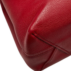 ルイ ヴィトン モノグラム ヴェリー ハンドバッグ ショルダーバッグ 2WAY M42905 レッド ブラウン レザー レディース LOUIS VUITTON 【中古】