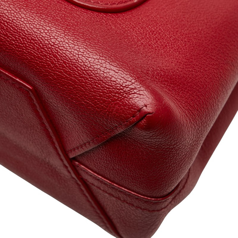 ルイ ヴィトン モノグラム ヴェリー ハンドバッグ ショルダーバッグ 2WAY M42905 レッド ブラウン レザー レディース LOUIS VUITTON 【中古】