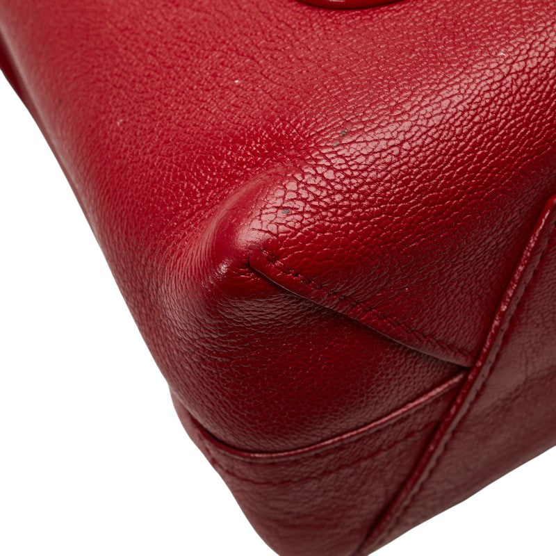 ルイ ヴィトン モノグラム ヴェリー ハンドバッグ ショルダーバッグ 2WAY M42905 レッド ブラウン レザー レディース LOUIS VUITTON 【中古】