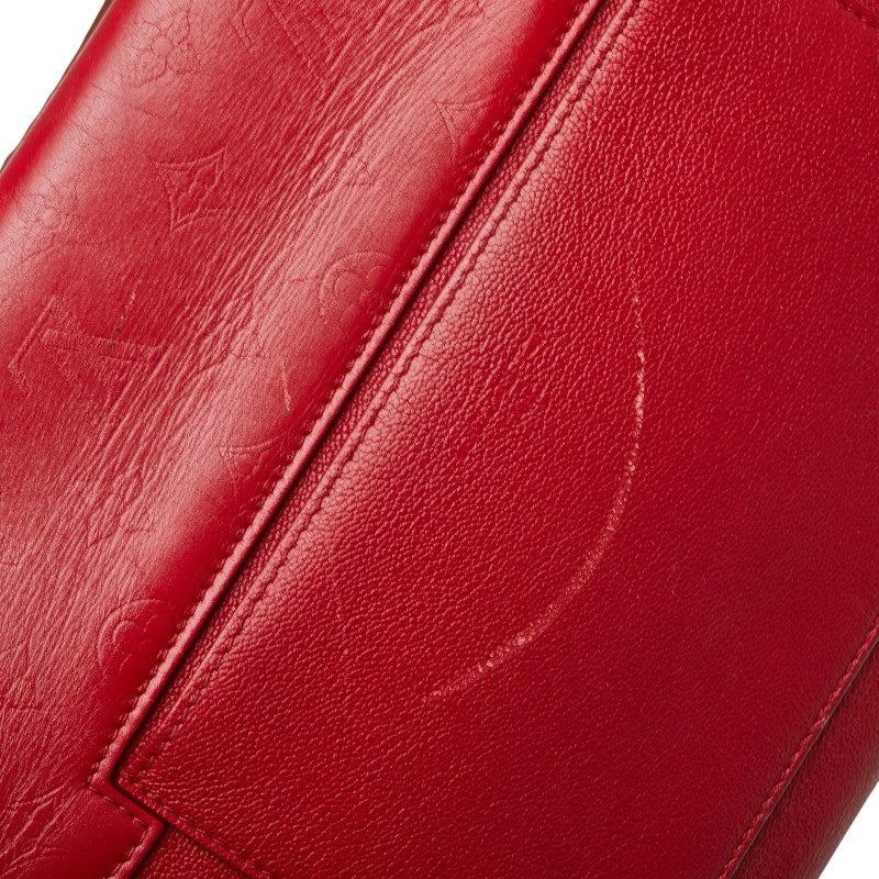 ルイ ヴィトン モノグラム ヴェリー ハンドバッグ ショルダーバッグ 2WAY M42905 レッド ブラウン レザー レディース LOUIS VUITTON 【中古】