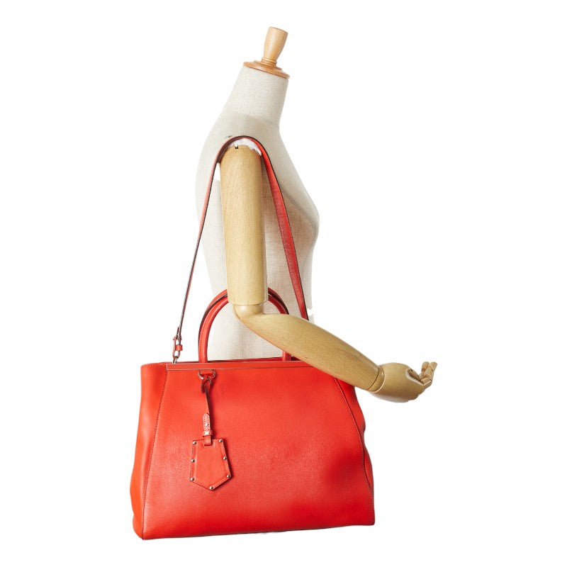 フェンディ トゥージュール ハンドバッグ ショルダーバッグ 2WAY 8BH250 レッド レザー レディース FENDI 【中古】