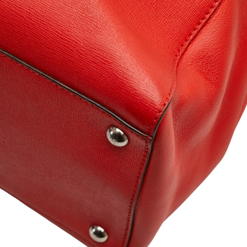 フェンディ トゥージュール ハンドバッグ ショルダーバッグ 2WAY 8BH250 レッド レザー レディース FENDI 【中古】