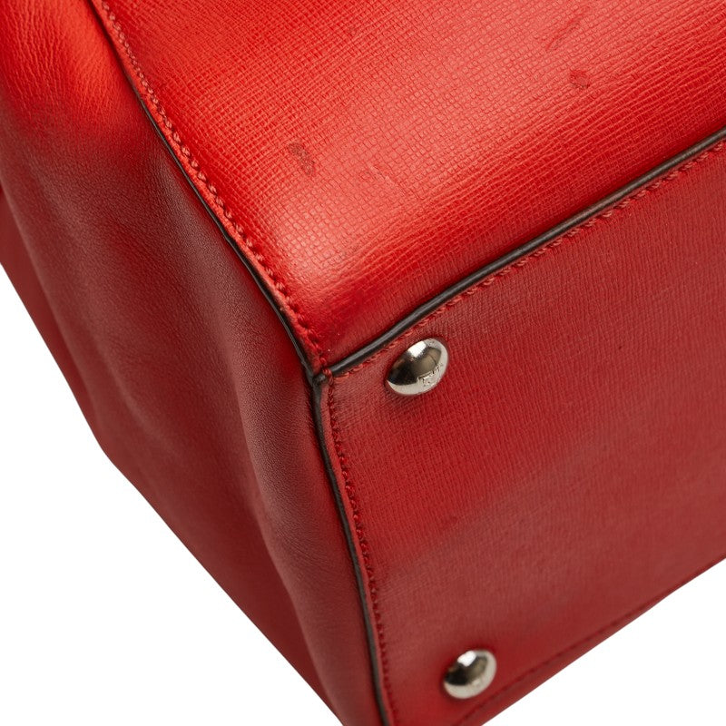 フェンディ トゥージュール ハンドバッグ ショルダーバッグ 2WAY 8BH250 レッド レザー レディース FENDI 【中古】