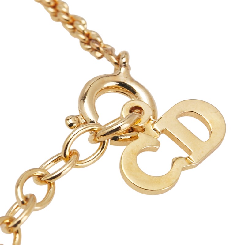 ディオール ペンダントネックレス ゴールド メッキ ラインストーン レディース Dior 【中古】