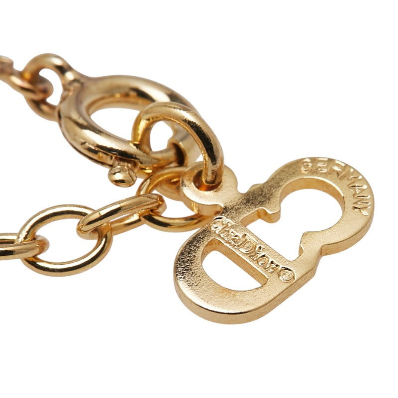 ディオール ペンダントネックレス ゴールド メッキ ラインストーン レディース Dior 【中古】