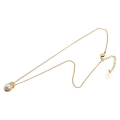 ディオール パール ラインストーン ネックレス ゴールド メッキ レディース Dior 【中古】