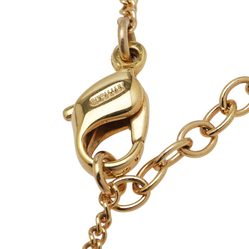 ディオール パール ラインストーン ネックレス ゴールド メッキ レディース Dior 【中古】
