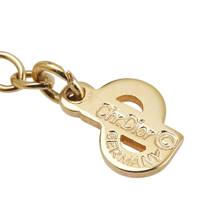 ディオール パール ラインストーン ネックレス ゴールド メッキ レディース Dior 【中古】