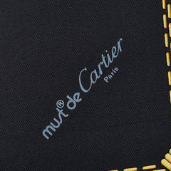 カルティエ スカーフ ブラック マルチカラー シルク レディース CARTIER 【中古】