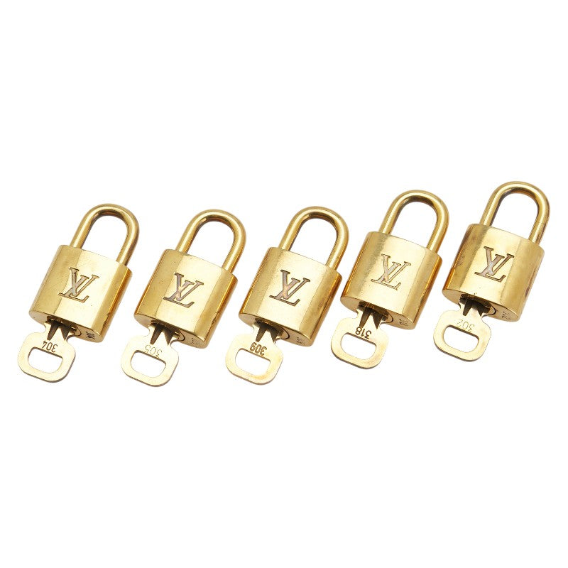 ルイ ヴィトン カデナ 南京錠 キー 5点セット ゴールド メッキ レディース LOUIS VUITTON 【中古】